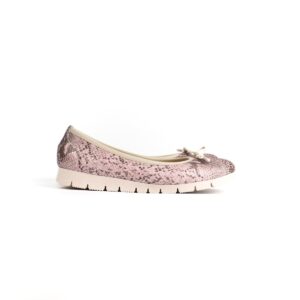 Ženske kožne espadrile 52094-3 Roze print