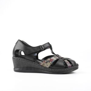 Ženske kožne sandale 694 Crna