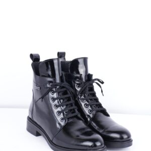 Ženske kožne čizme 5651 Crna lak