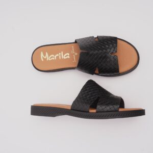 Ženske kožne papuče Marila Ankara Negro