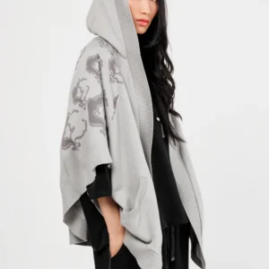 Anekke pončo 41274-012 siva