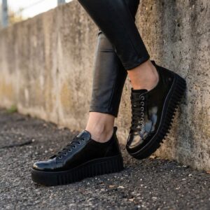 Ženske kožne patike Art 1535 Nappa s.black