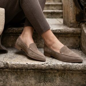 sive ženske kožne espadrile