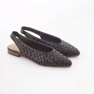 Braon kožne ženske sandalete Invento S260978