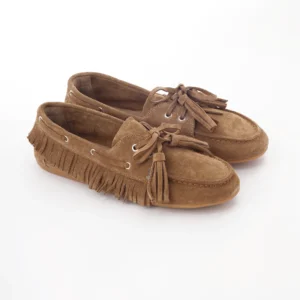 Svetlo braon kožne ženske mokasine Invento S260949