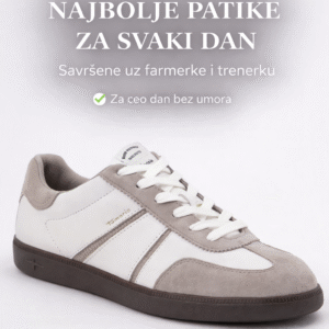 Ženske bež-bela patike sa ravnim đonom – udoban model za svaki dan