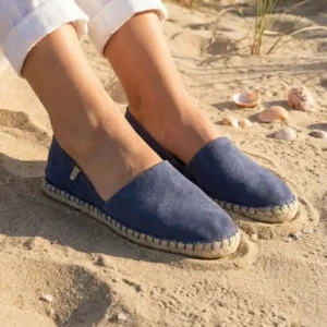 Espadrile ženske kožne plave Carmen iris
