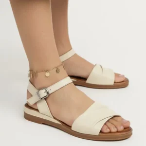 Bež ženske kožne sandale P460 463