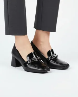 Crne ženske kožne cipele 547