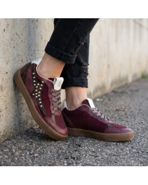 Bordo ženske kožne patike AirStep C10108