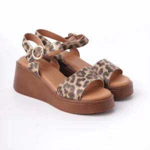 leopard ženske sandale