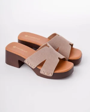 Taupe ženske papuče/nanule LP282649