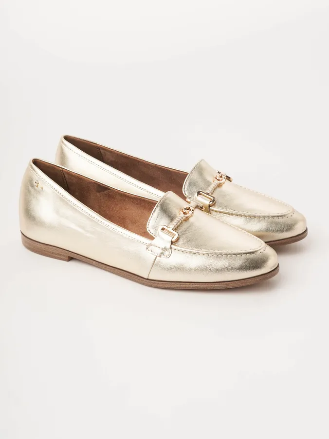Zlatne ženske mokasine 24240-44