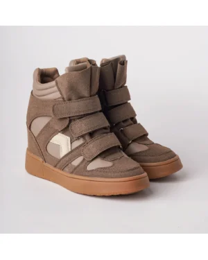 Taupe ženske patike sa skrivenom platformom L182687