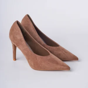 Bež/Taupe velur ženske salonke L242673