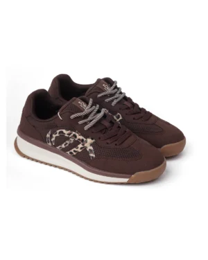 Braon ženske patike sa leopard detaljima S.Oliver 2183390 BROWN/LEO