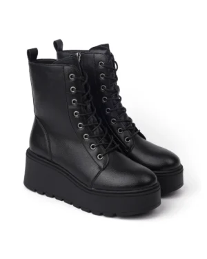 Crne ženske čizme na platformu Neta AX2626 BLACK
