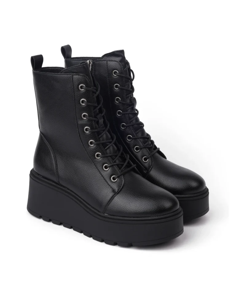 Crne ženske čizme na platformu Neta AX2626 BLACK