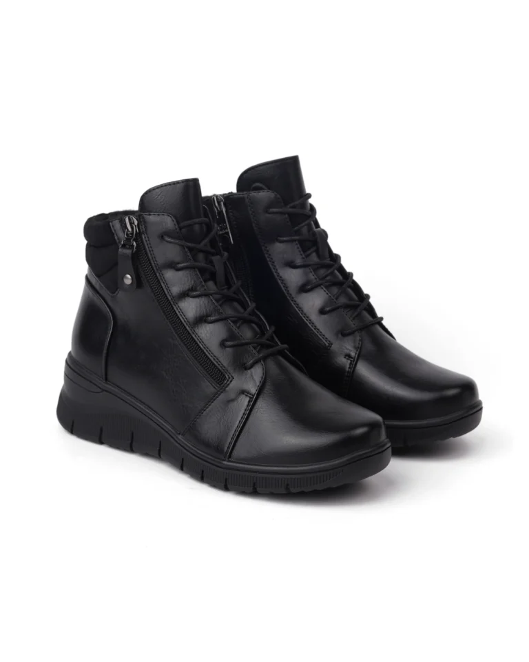 Crne ženske gležnjače sa debljim đonom Neta AQ607 BLACK