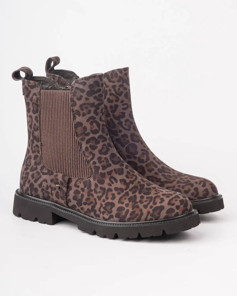 Leopard ženske kožne gležnjače 85402-47
