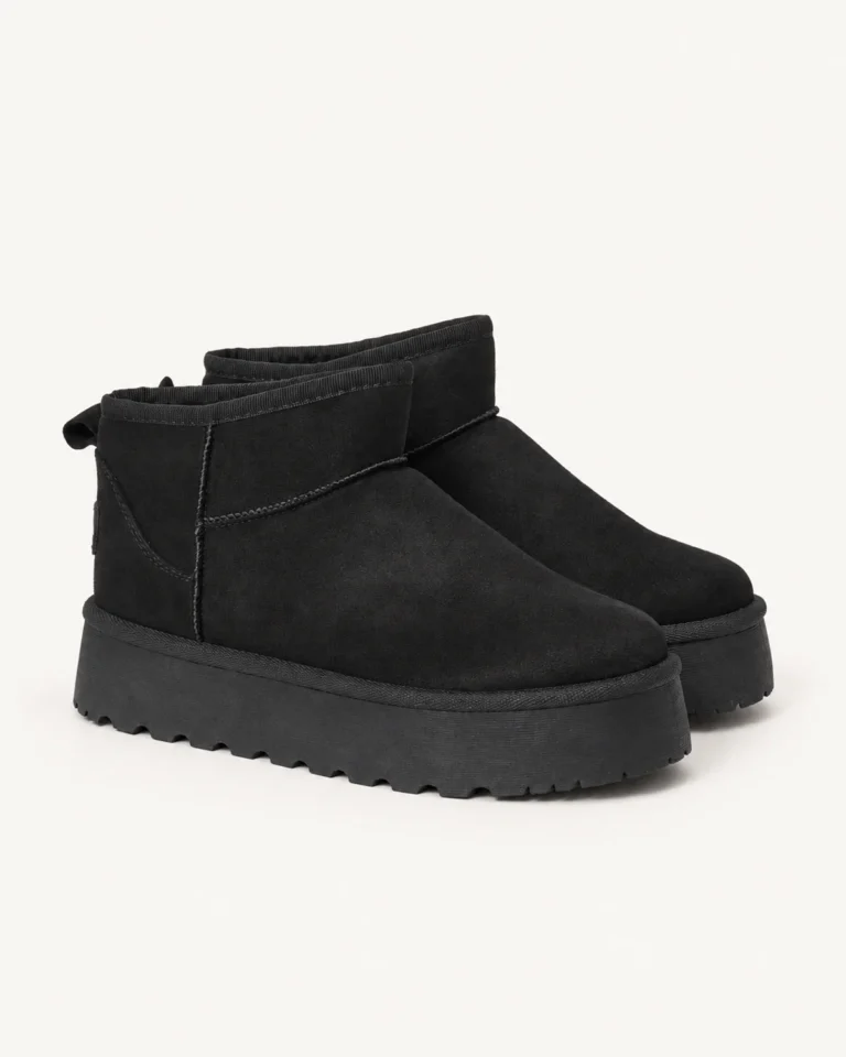 Crne ženske mini čizme na platformi Neta G10X BLACK