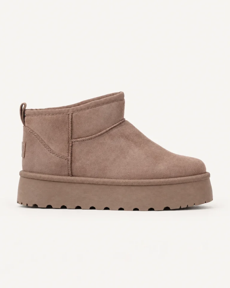 Bež ženske mini čizme na platformi Neta G10X KHAKI