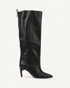 Favorito crne čizme na štiklu LX562634BLK-PU 27J