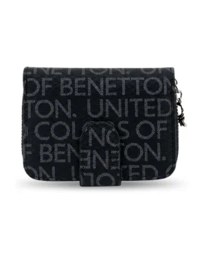 Benetton ženski novčanik BNT1659 – Crna, prednja strana